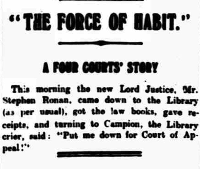 ‘A Character if Ever There Was One’: Law Library Crier John Campion, 1892-1949