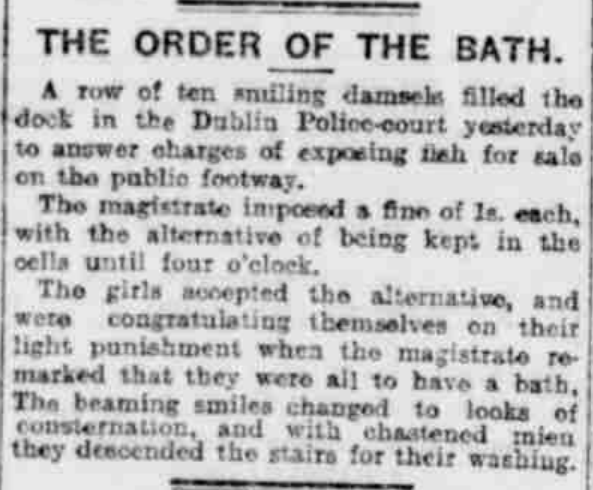 Tales from the Dublin Police Court: The Order of the Bath, 1905